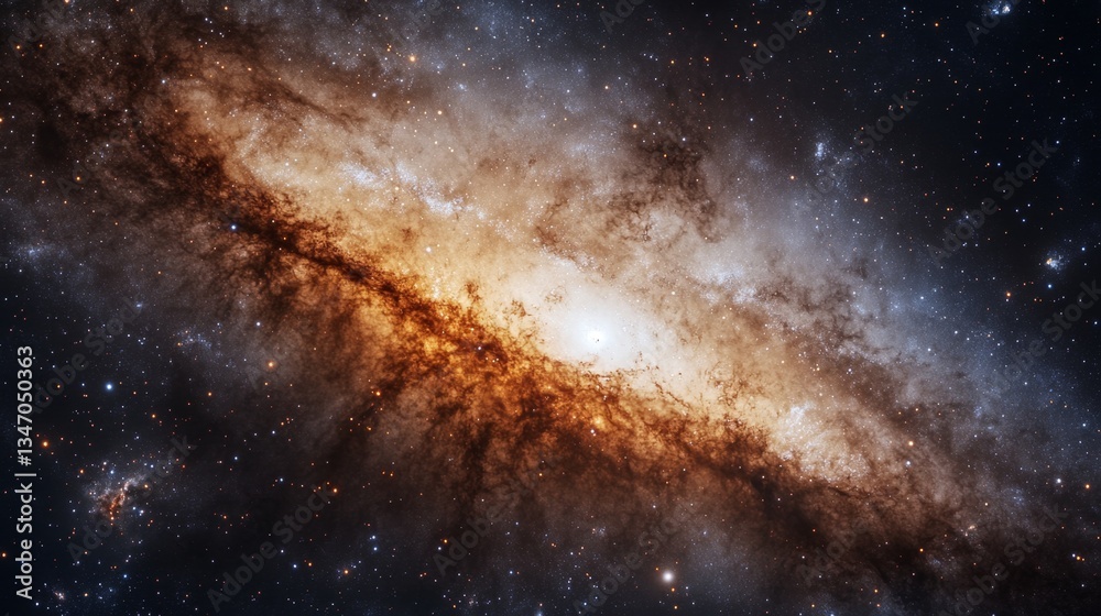 Majestic spiral galaxy with bright core Majestic spiral galaxy with bright core