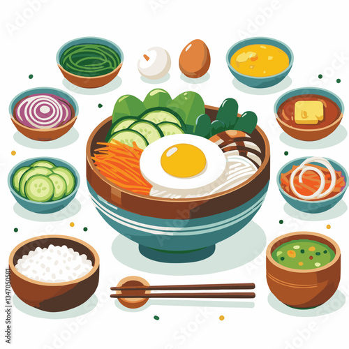 bibimbap, asian, cuisine, meal, healthy, delicious, food, rice, gourmet, korean food, vegetable, cooking, dinner, fresh, colorful, bowl, lunch, traditional, dish, egg, beef, spicy, korean, carrot, mea