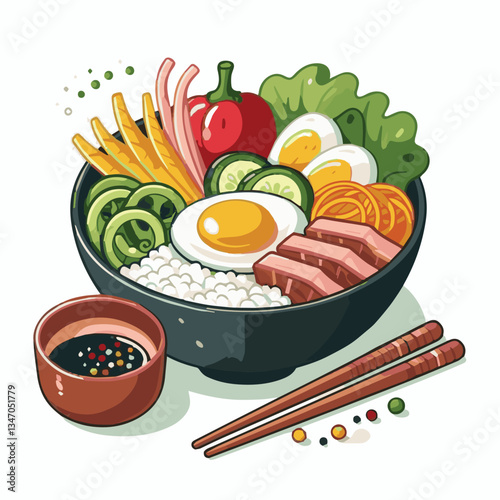 bibimbap, asian, cuisine, meal, healthy, delicious, food, rice, gourmet, korean food, vegetable, cooking, dinner, fresh, colorful, bowl, lunch, traditional, dish, egg, beef, spicy, korean, carrot, mea