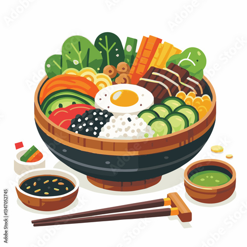 bibimbap, asian, cuisine, meal, healthy, delicious, food, rice, gourmet, korean food, vegetable, cooking, dinner, fresh, colorful, bowl, lunch, traditional, dish, egg, beef, spicy, korean, carrot, mea