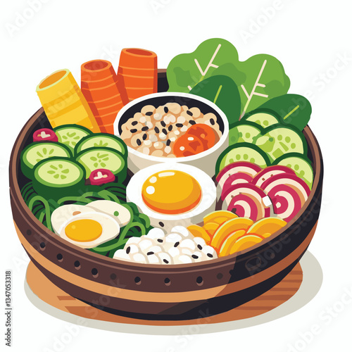 bibimbap, asian, cuisine, meal, healthy, delicious, food, rice, gourmet, korean food, vegetable, cooking, dinner, fresh, colorful, bowl, lunch, traditional, dish, egg, beef, spicy, korean, carrot, mea