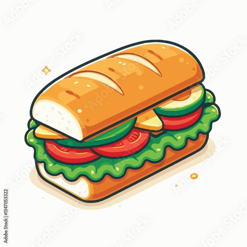 bread, baguette, meal, meat, fresh, food, background, cucumber, carrot, lunch, cuisine, coriander, sandwich, asian, traditional, vietnamese, pork, vietnam, sliced, closeup, cilantro, vegetable, street