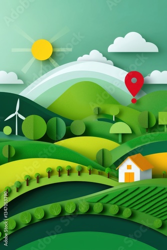 A minimalist infographic on eco-farming practices