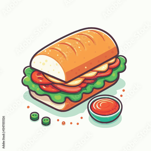 bread, baguette, meal, meat, fresh, food, background, cucumber, carrot, lunch, cuisine, coriander, sandwich, asian, traditional, vietnamese, pork, vietnam, sliced, closeup, cilantro, vegetable, street