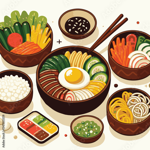 bibimbap, asian, cuisine, meal, healthy, delicious, food, rice, gourmet, korean food, vegetable, cooking, dinner, fresh, colorful, bowl, lunch, traditional, dish, egg, beef, spicy, korean, carrot, mea
