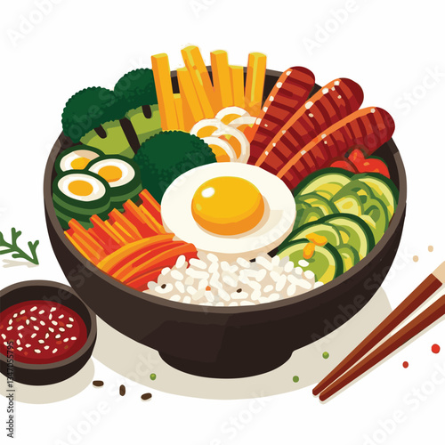 bibimbap, asian, cuisine, meal, healthy, delicious, food, rice, gourmet, korean food, vegetable, cooking, dinner, fresh, colorful, bowl, lunch, traditional, dish, egg, beef, spicy, korean, carrot, mea