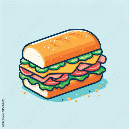 bread, baguette, meal, meat, fresh, food, background, cucumber, carrot, lunch, cuisine, coriander, sandwich, asian, traditional, vietnamese, pork, vietnam, sliced, closeup, cilantro, vegetable, street