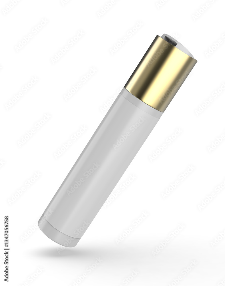 Blank Press Top Cap Cosmetic Container with Label 3d Illustration. Blank Press Top Cap Cosmetic Container with Label 3d Illustration.