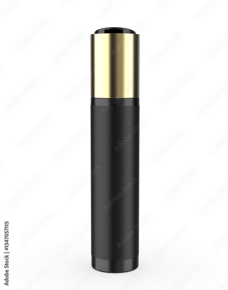 Blank Press Top Cap Cosmetic Container with Label 3d Illustration. Blank Press Top Cap Cosmetic Container with Label 3d Illustration.