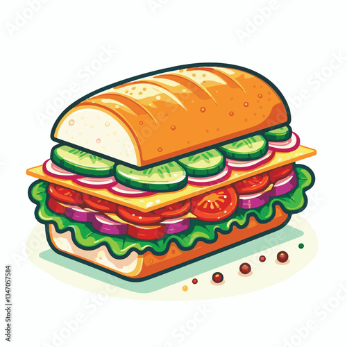 bread, baguette, meal, meat, fresh, food, background, cucumber, carrot, lunch, cuisine, coriander, sandwich, asian, traditional, vietnamese, pork, vietnam, sliced, closeup, cilantro, vegetable, street