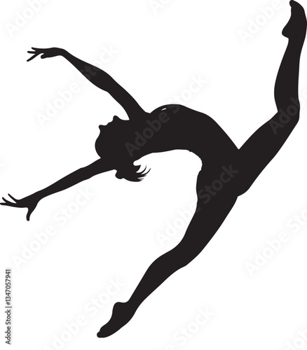 Silhouette of Gymnasts Performing on Gymnastic Rings – Strength and Balance Concept