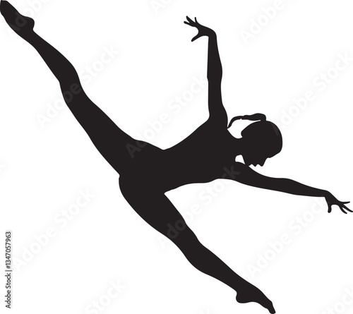 Silhouette of Gymnasts Performing on Gymnastic Rings – Strength and Balance Concept