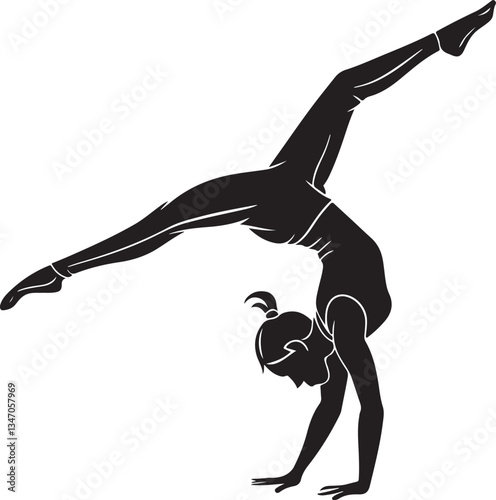 Silhouette of Gymnasts Performing on Gymnastic Rings – Strength and Balance Concept