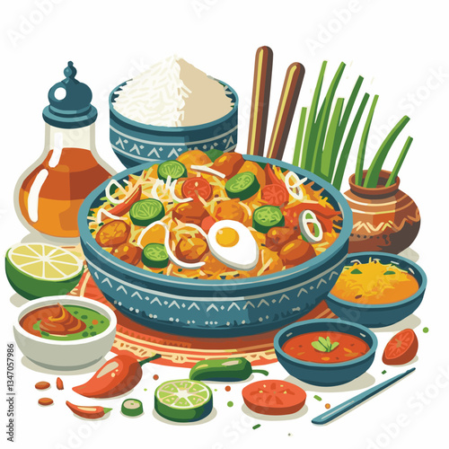 chicken, dinner, spicy, indian, cuisine, dish, asian, basmati, rice, meat, food, lunch, background, biryani, cooked, delicious, healthy, meal, india, restaurant, arabic, cooking, homemade, isolated, t