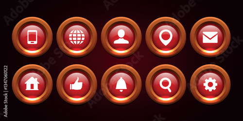 UI icons. Icons for a website or application. Large set of vector icons.