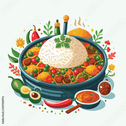 chicken, dinner, spicy, indian, cuisine, dish, asian, basmati, rice, meat, food, lunch, background, biryani, cooked, delicious, healthy, meal, india, restaurant, arabic, cooking, homemade, isolated, t