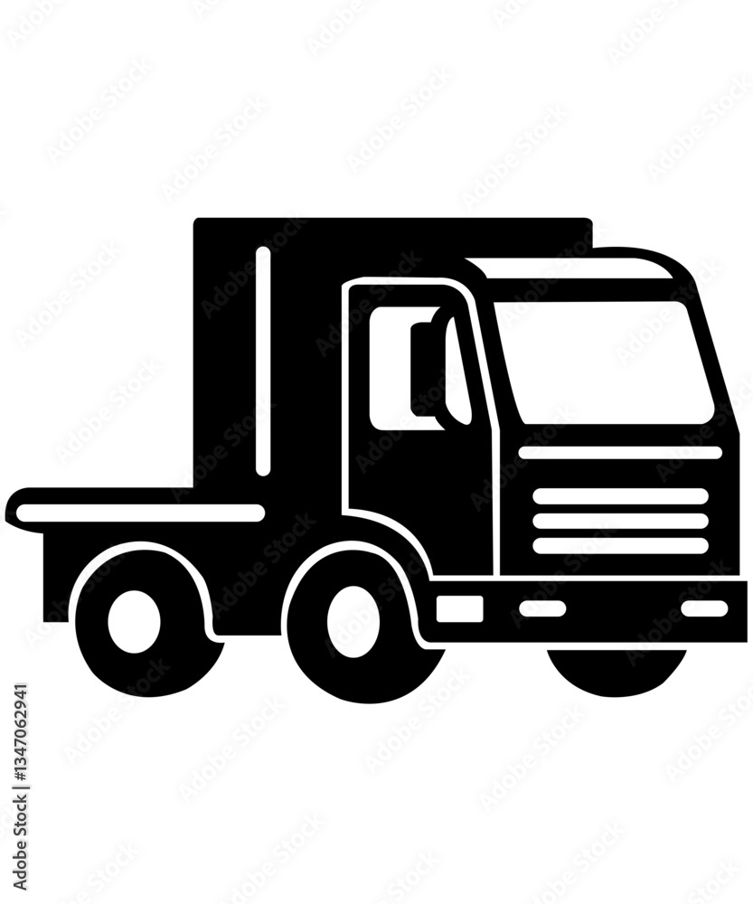 Truck clip art design on plain white transparent isolated background for card, shirt, hoodie, sweatshirt, apparel, tag, mug, icon, poster or badge Truck clip art design on plain white transparent isolated background for card, shirt, hoodie, sweatshirt, apparel, tag, mug, icon, poster or badge