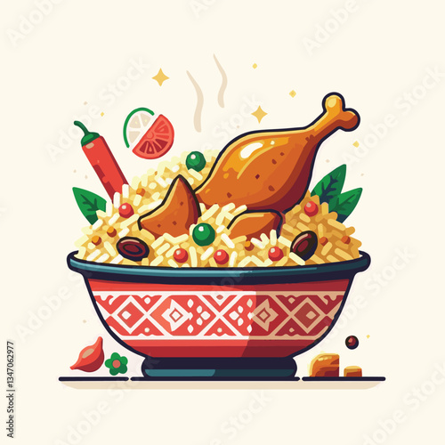 chicken, dinner, spicy, indian, cuisine, dish, asian, basmati, rice, meat, food, lunch, background, biryani, cooked, delicious, healthy, meal, india, restaurant, arabic, cooking, homemade, isolated, t