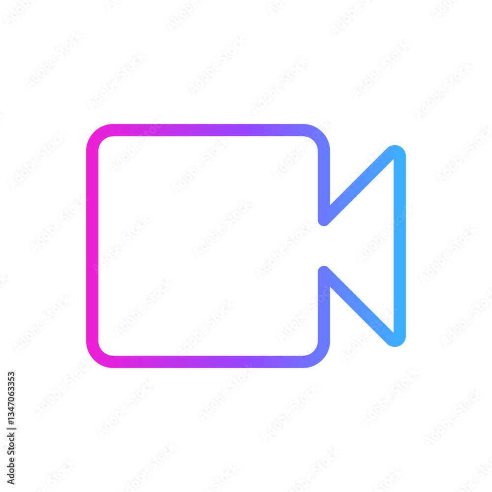 Gradient Outline Video Camera Icon Design Gradient Outline Video Camera Icon Design