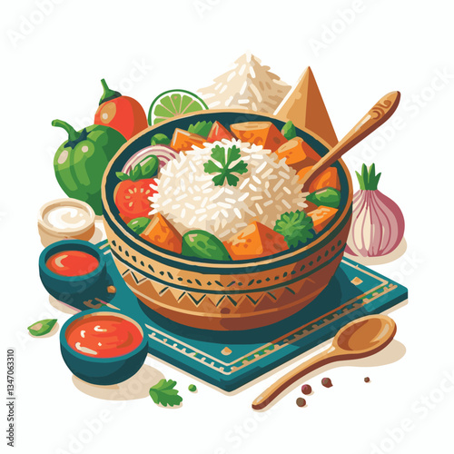 chicken, dinner, spicy, indian, cuisine, dish, asian, basmati, rice, meat, food, lunch, background, biryani, cooked, delicious, healthy, meal, india, restaurant, arabic, cooking, homemade, isolated, t