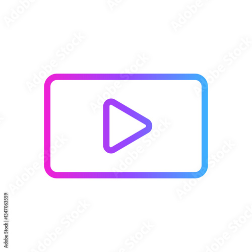 Free Download Gradient Play Button Icon for Video Interface - GFXLoad