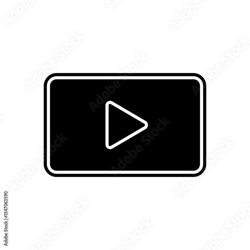 Free Download Minimalist Black Play Button Icon Vector for Video Streaming - GFXLoad