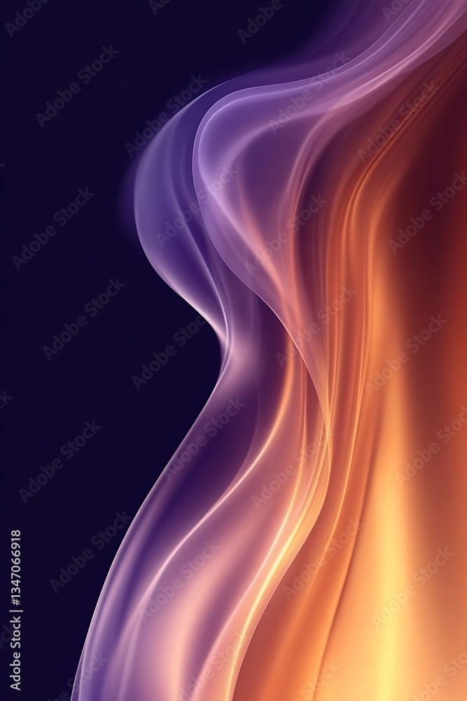 Elegant abstract background with flowing gradient waves and dark backdrop Elegant abstract background with flowing gradient waves and dark backdrop