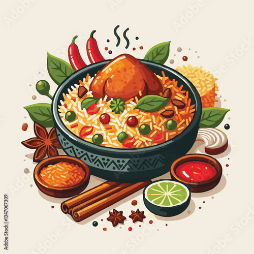 chicken, dinner, spicy, indian, cuisine, dish, asian, basmati, rice, meat, food, lunch, background, biryani, cooked, delicious, healthy, meal, india, restaurant, arabic, cooking, homemade, isolated, t