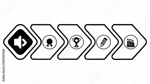  Create a visually appealing step-by-step vector guide with icons that represent each step and a cohesive color scheme.