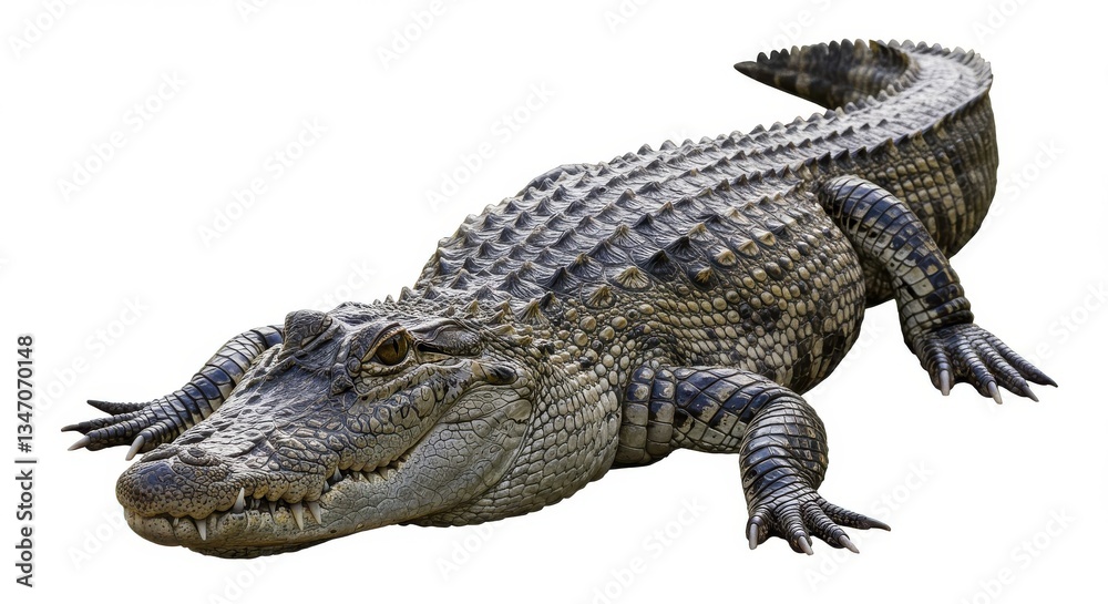 Obraz premium A crocodile and alligator in the water at the zoo, showcasing their teeth and dangerous predator nature in a wild and isolated environment