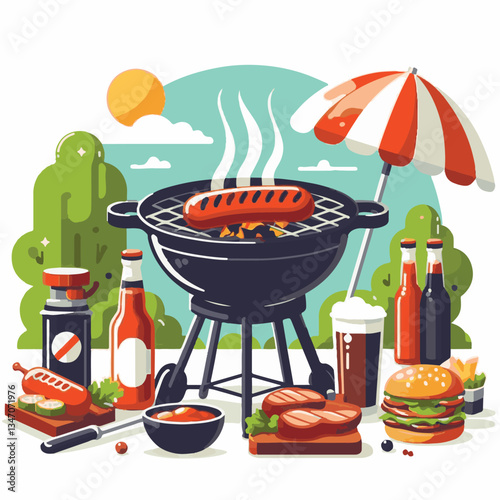 bbq, food, barbecue, grill, party, cooking, meat, picnic, grilling, summer, meal, grilled, cook, beef, cookout, hot, background, barbeque, steak, fire, backyard, pork, flame, delicious, smoke, outdoor