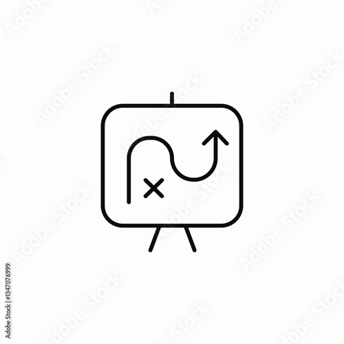 plan strategy route icon sign vector