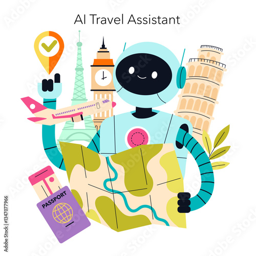 AI Hobbyist. Flat Vector Illustration