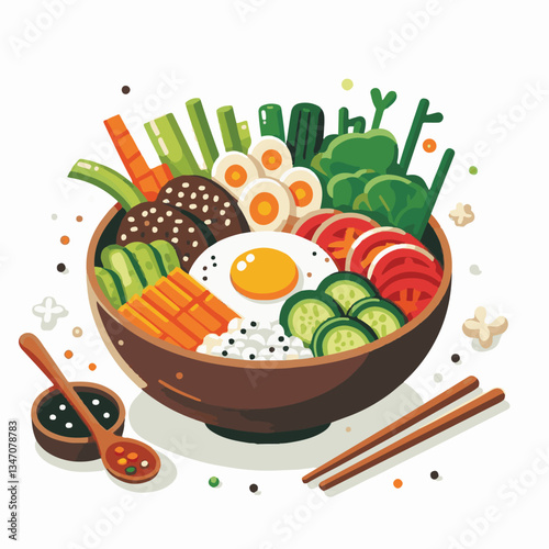 bibimbap, asian, cuisine, meal, healthy, delicious, food, rice, gourmet, korean food, vegetable, cooking, dinner, fresh, colorful, bowl, lunch, traditional, dish, egg, beef, spicy, korean, carrot, mea