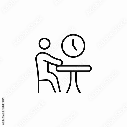 waiting room icon sign vector