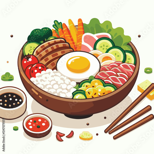 bibimbap, asian, cuisine, meal, healthy, delicious, food, rice, gourmet, korean food, vegetable, cooking, dinner, fresh, colorful, bowl, lunch, traditional, dish, egg, beef, spicy, korean, carrot, mea