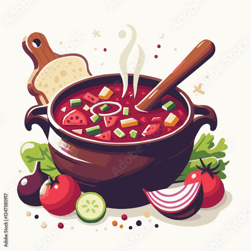 soup, food, borscht, bowl, ukrainian, dish, lunch, dinner, vegetable, beet, cream, cuisine, borsch, beetroot, red, meat, traditional, healthy, meal, homemade, hot, gourmet, plate, garlic, tasty, cooki