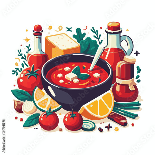 soup, food, borscht, bowl, ukrainian, dish, lunch, dinner, vegetable, beet, cream, cuisine, borsch, beetroot, red, meat, traditional, healthy, meal, homemade, hot, gourmet, plate, garlic, tasty, cooki
