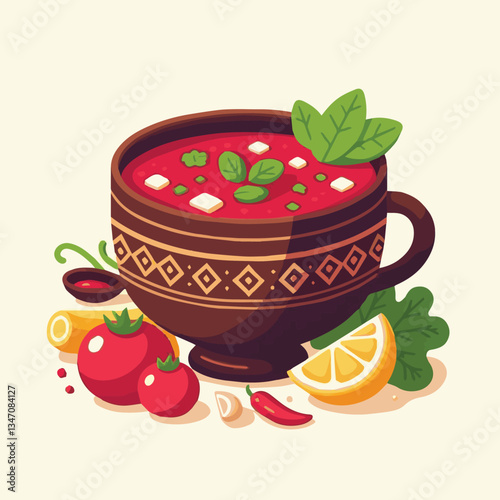soup, food, borscht, bowl, ukrainian, dish, lunch, dinner, vegetable, beet, cream, cuisine, borsch, beetroot, red, meat, traditional, healthy, meal, homemade, hot, gourmet, plate, garlic, tasty, cooki