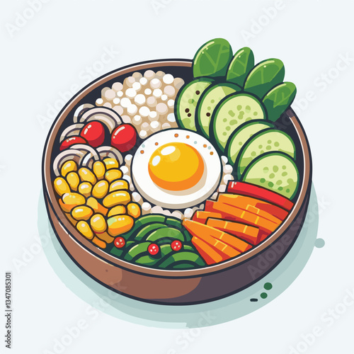 bibimbap, asian, cuisine, meal, healthy, delicious, food, rice, gourmet, korean food, vegetable, cooking, dinner, fresh, colorful, bowl, lunch, traditional, dish, egg, beef, spicy, korean, carrot, mea