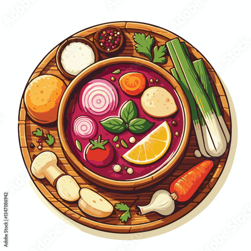soup, food, borscht, bowl, ukrainian, dish, lunch, dinner, vegetable, beet, cream, cuisine, borsch, beetroot, red, meat, traditional, healthy, meal, homemade, hot, gourmet, plate, garlic, tasty, cooki