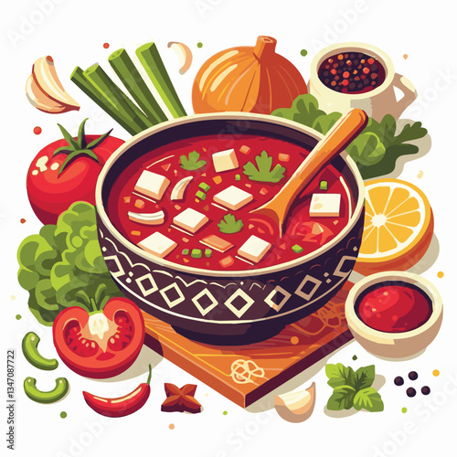 soup, food, borscht, bowl, ukrainian, dish, lunch, dinner, vegetable, beet, cream, cuisine, borsch, beetroot, red, meat, traditional, healthy, meal, homemade, hot, gourmet, plate, garlic, tasty, cooki