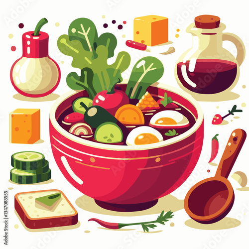 soup, food, borscht, bowl, ukrainian, dish, lunch, dinner, vegetable, beet, cream, cuisine, borsch, beetroot, red, meat, traditional, healthy, meal, homemade, hot, gourmet, plate, garlic, tasty, cooki