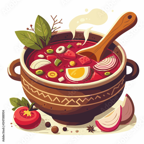soup, food, borscht, bowl, ukrainian, dish, lunch, dinner, vegetable, beet, cream, cuisine, borsch, beetroot, red, meat, traditional, healthy, meal, homemade, hot, gourmet, plate, garlic, tasty, cooki