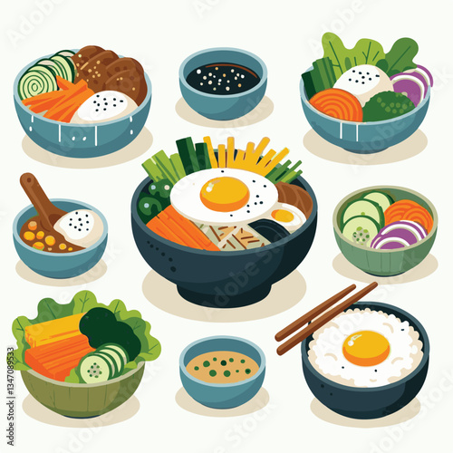 bibimbap, asian, cuisine, meal, healthy, delicious, food, rice, gourmet, korean food, vegetable, cooking, dinner, fresh, colorful, bowl, lunch, traditional, dish, egg, beef, spicy, korean, carrot, mea