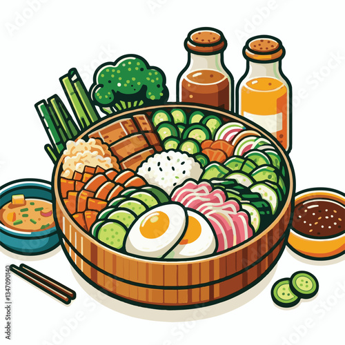 bibimbap, asian, cuisine, meal, healthy, delicious, food, rice, gourmet, korean food, vegetable, cooking, dinner, fresh, colorful, bowl, lunch, traditional, dish, egg, beef, spicy, korean, carrot, mea