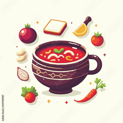 soup, food, borscht, bowl, ukrainian, dish, lunch, dinner, vegetable, beet, cream, cuisine, borsch, beetroot, red, meat, traditional, healthy, meal, homemade, hot, gourmet, plate, garlic, tasty, cooki