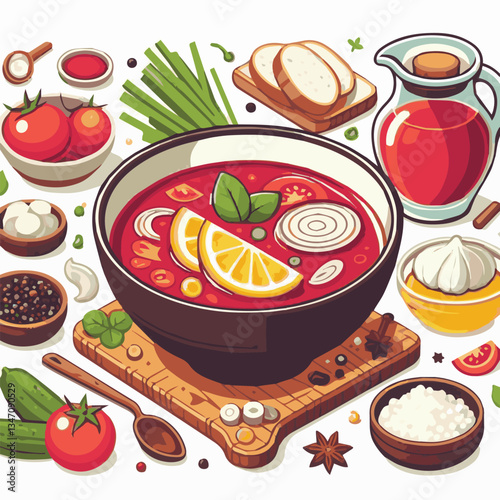 soup, food, borscht, bowl, ukrainian, dish, lunch, dinner, vegetable, beet, cream, cuisine, borsch, beetroot, red, meat, traditional, healthy, meal, homemade, hot, gourmet, plate, garlic, tasty, cooki