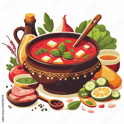 soup, food, borscht, bowl, ukrainian, dish, lunch, dinner, vegetable, beet, cream, cuisine, borsch, beetroot, red, meat, traditional, healthy, meal, homemade, hot, gourmet, plate, garlic, tasty, cooki