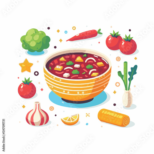 soup, food, borscht, bowl, ukrainian, dish, lunch, dinner, vegetable, beet, cream, cuisine, borsch, beetroot, red, meat, traditional, healthy, meal, homemade, hot, gourmet, plate, garlic, tasty, cooki